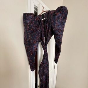 Leopard print long sleeve dress